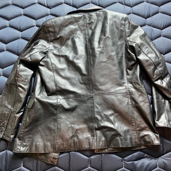 Gap black oversized leather jacket - Picture 5 of 7